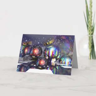 Snowy Christmas Night Card Feestdagen Kaart