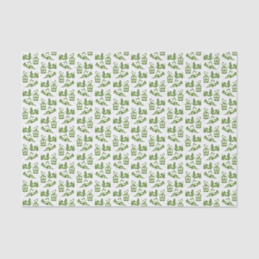 Snowy Christmas Toile | green Tissuepapier (Voorkant)