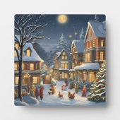 Snowy Christmas Town Fotoplaat (Voorkant)