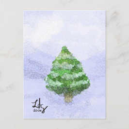 Snowy Christmas Tree Briefkaart