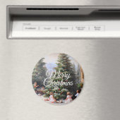 Snowy Christmas Tree Kids' Play Oil Painting Magneet (Insitu (Vaatwasser))