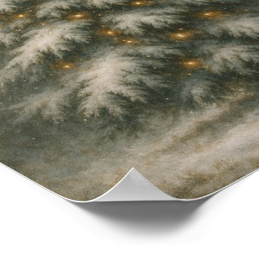 Snowy Christmas Tree | Winter Home Decor Poster (Hoek)