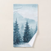 Snowy Christmas Trees  Bad Handdoek (Handdoek)