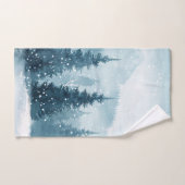 Snowy Christmas Trees  Bad Handdoek (Handdoek)