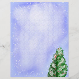 Snowy Christmas Trees Briefhoofd