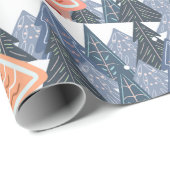 Snowy Christmas Village Pattern Cadeaupapier (Rol Hoek)