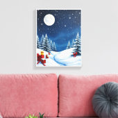Snowy Christmas Winter Wonderland  Canvas Afdruk (Insitu (Woonkamer))