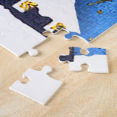 Snowy Church Kerstpuzzel Legpuzzel (Zijkant)