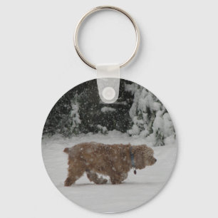 Snowy Cocker Spaniel Sleutelhanger