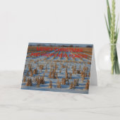 Snowy Corn Stubble Field CARTE de Noël (Devant)