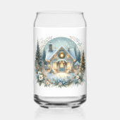 Snowy Cottage Glow Scene (Verso)