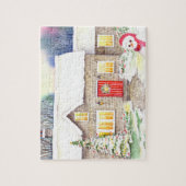 Snowy Cottage Legpuzzel (Verticaal)