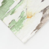 Snowy Cottage-Waterverf Fleece Deken (Hoek)