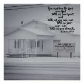 Snowy Country Church Scripture Poster Perfect Poster (Voorkant)