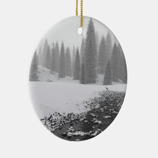 Snowy Creek Photo Ornament (Rechts)