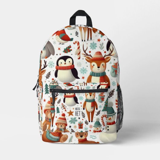 Snowy Critère Imprimer sac à dos (Recto)