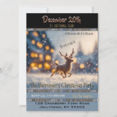 Snowy Deer Invitation annuelle de fête de vacances (Devant)