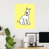 Snowy dog Tin Tin Poster (Thuiskantoor)