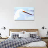 Snowy Egret Canvas Afdruk (Insitu (Slaapkamer))