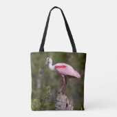 Snowy Egret en Roseate Spoonbill Canvas tas 2 (Achterkant)