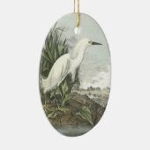 Snowy Egret, John Audubon Keramisch Ornament (Rechts)