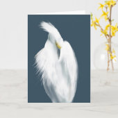 Snowy Egret Kaart (Gele Bloem)