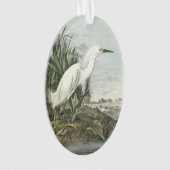 Snowy Egret van Audubon Ornament (voorkant)