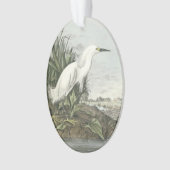 Snowy Egret van Audubon Ornament (voorkant)