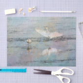 Snowy Egret Waterverf Weefpapier Tissuepapier (Craft)
