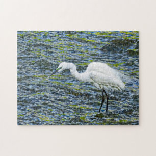Snowy Egret White Wading Bird Heron Legpuzzel