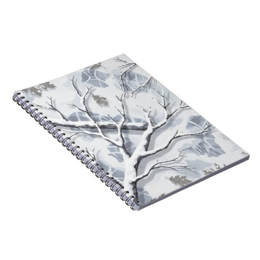 Snowy Environments Camouflage Notitieboek (Rechterzijde)