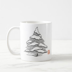 Snowy Evergreen Hot Cocoa Classic Mok