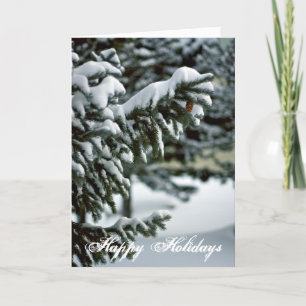 Snowy Evergreen Tree Kaart