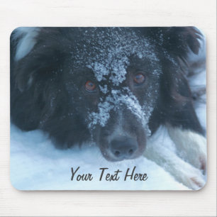 Snowy Faced Border Collie Cute Dog Mousepad Muismat