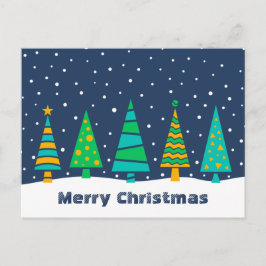 Snowy Fir Trees Briefkaart