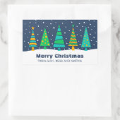 Snowy Fir Trees Grote Kerst stickers (Tas)