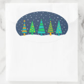 Snowy Fir Trees Stickers (Tas)