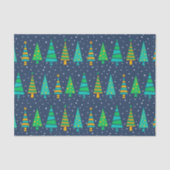 Snowy Fir Trees Tissue Paper Tissuepapier (Voorkant)