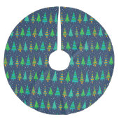 Snowy Fir Trees Tree Skirt Kerstboom Rok (Voorkant)