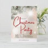 Snowy Fir Twigs Kerstuitnodiging Kaart (Staand voorkant)