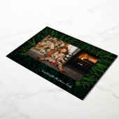 Snowy Foliing Noël Carte photo de l'huile (Rotation)