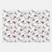 Snowy Forest Animals Holiday Inpakpapier Vel (Voorkant)