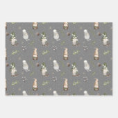 Snowy Forest Kerstmis Gnomes Pattern Inpakpapier Vel (Voorkant 3)
