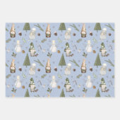 Snowy Forest Kerstmis Gnomes Pattern Inpakpapier Vel (Voorkant 2)