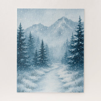 Snowy Forest Kerstpuzzel Legpuzzel