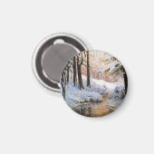 Snowy Forest Landscape, Walter Moras Magneet (Voorkant / Achterkant)