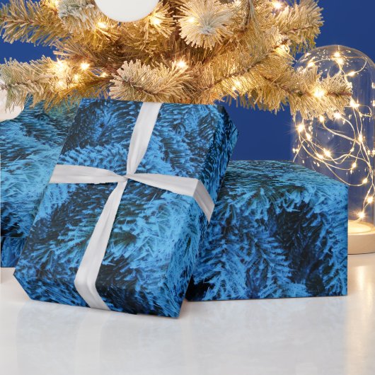 Snowy Forest Spruce Cadeaupapier (Feestdagen)