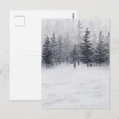 Snowy Forest Waterverf Briefkaart (Voorkant / Achterkant)
