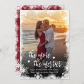 Snowy-fotokerstkaarten Zwangerschap Aankondiging (Voorkant / Achterkant)