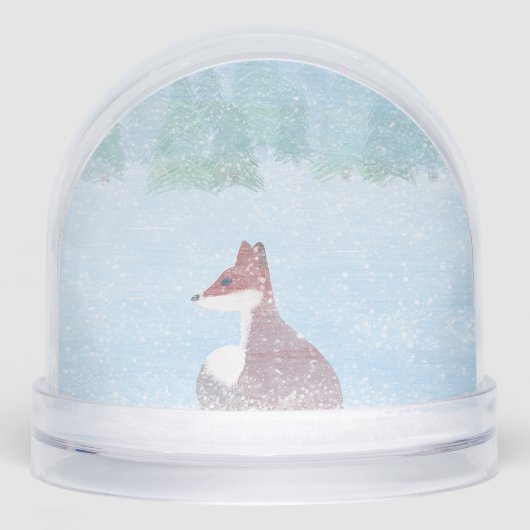 Snowy Fox Winter Wonderland Snow Globe (Avant)